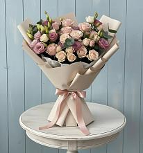 Букет цветов из:  Розы и Лизиантусы #REPLACE_PRED# Комсомольске Ивановской области