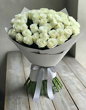 Букет 35 Белых роз в Комсомольске Ивановской области