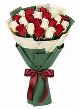 Букет Микс из красных и белых роз #REPLACE_PRED# Комсомольске Ивановской области