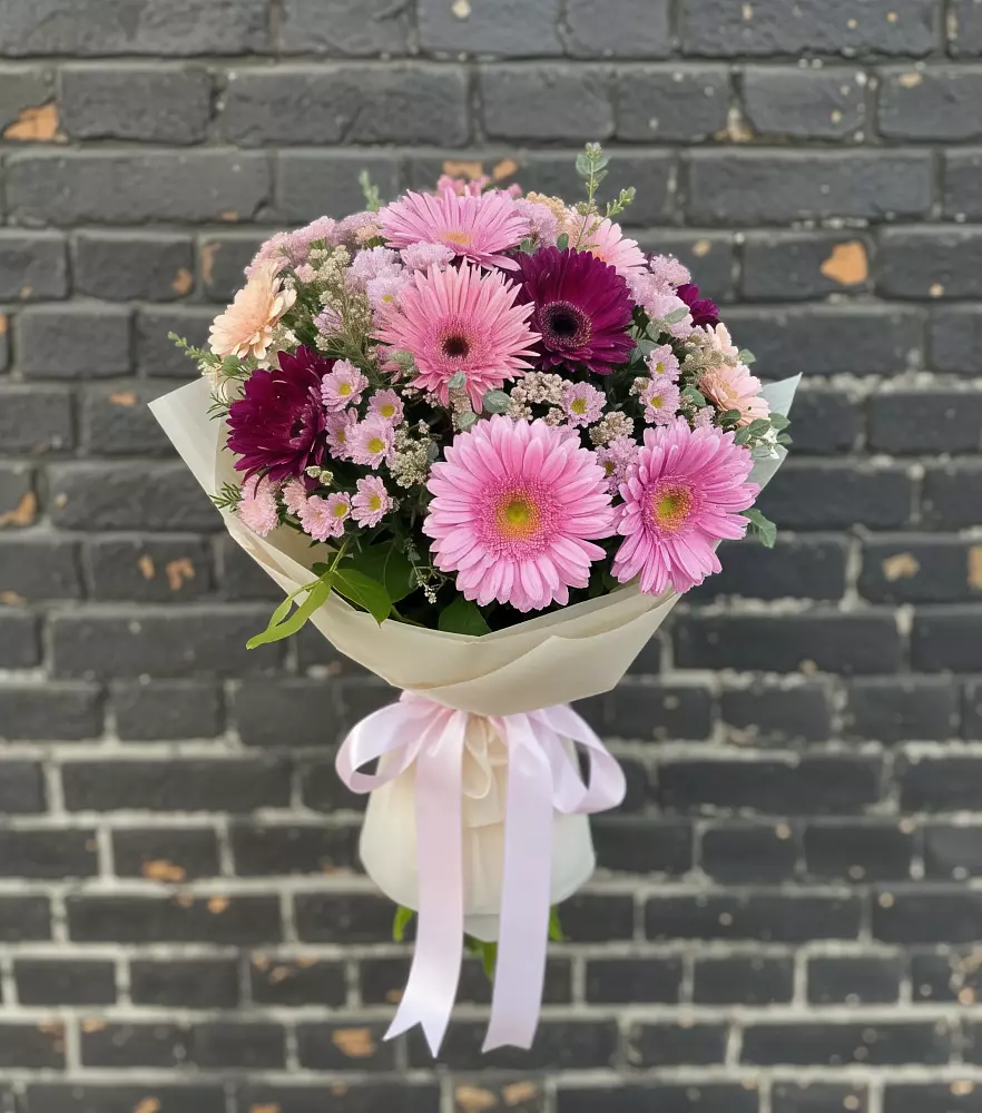 Букет цветов из: Герберы и Хризантемы в Комсомольске Ивановской области