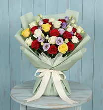 Букет цветов из:  Розы #REPLACE_PRED# Комсомольске Ивановской области