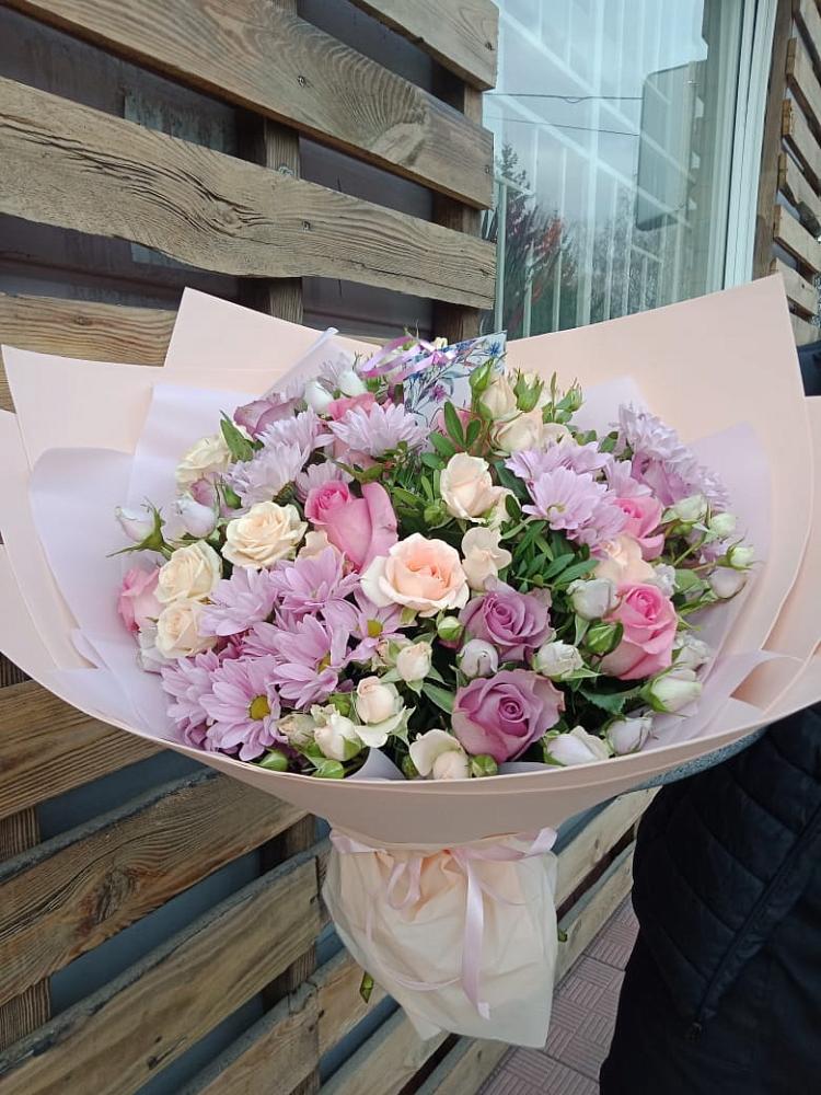 Букет цветов из: Розы и Хризантемы в Комсомольске Ивановской области