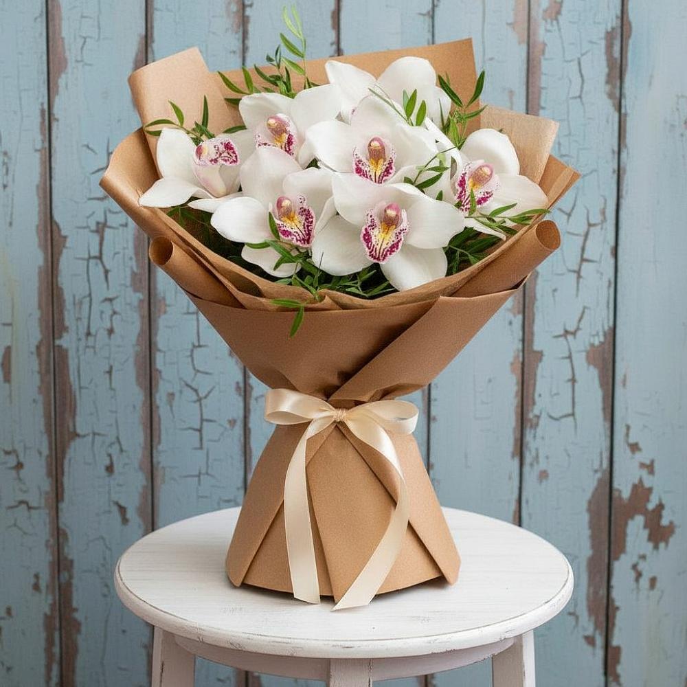 Букет цветов из: Орхидеи и Розы в Комсомольске Ивановской области