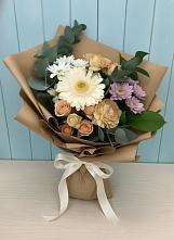Букет цветов из:  Герберы и Хризантемы в Комсомольске Ивановской области