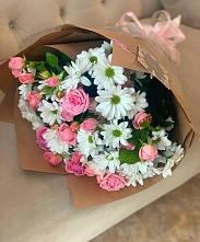 Букет цветов из:  Розы и Хризантемы в Комсомольске Ивановской области