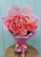Букет 15 Розовых роз Равель в Комсомольске Ивановской области