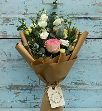 Букет цветов из:  Розы и Лизиантусы в Комсомольске Ивановской области