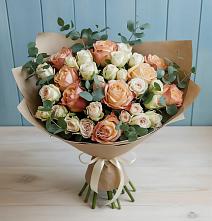 Букет цветов из:  Альстромерии и Розы #REPLACE_PRED# Комсомольске Ивановской области