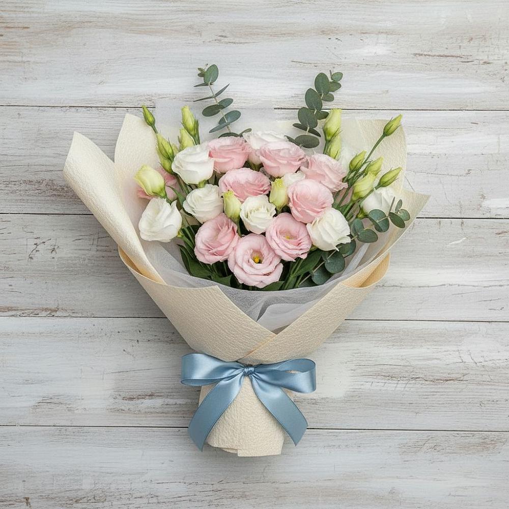 Букет цветов из: Лизиантусы в Комсомольске Ивановской области